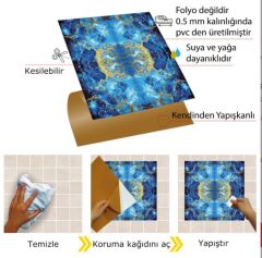 FAYANS ÜSTÜ PVC KAPLAMA 30 X 30  MERMER 004 DESENLİ - 830